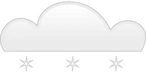 Snow Cloudand Snowflakes Icon PNG Image