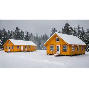 Snow-covered Cabins In Maine Png Ryq PNG Image