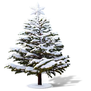 Snow-covered Christmas Tree Png Pde PNG Image