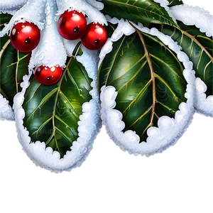 Snow Covered Holly Berries Png Oju28 PNG Image