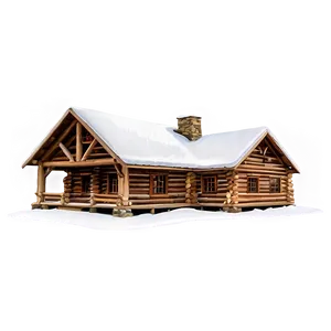 Snow-covered Log Cabin Png Hqy PNG Image