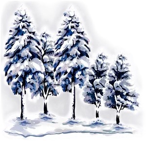 Snow Draped Winter Trees Png 5 PNG Image