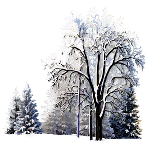 Snow Draped Winter Trees Png Ckg PNG Image