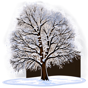 Snow Dusted Tree PNG ljl PNG