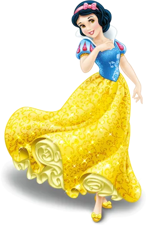 Snow White Character Pose PNG Image