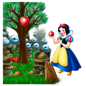 Snow White Fairytale Scene PNG 05062024 PNG image with transparent background