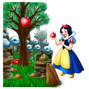 Snow White Fairytale Scene Png 05062024 PNG Image