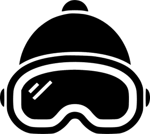 Snowboard Gogglesand Helmet Icon PNG image with transparent background
