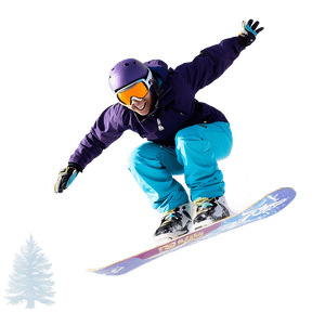 Snowboarder Jumping Mountain PNG 06242024 PNG