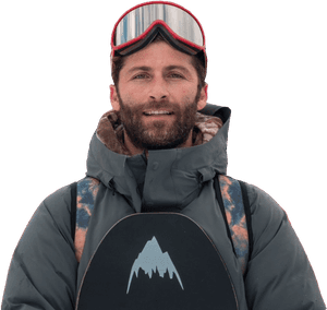 Snowboarder Portrait With Goggles PNG image with transparent background
