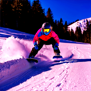Snowboarder Racing PNG pjm69 PNG image with transparent background