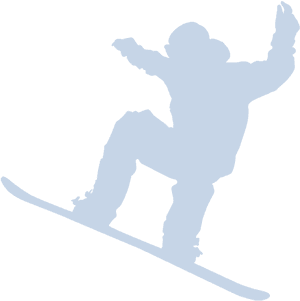 Snowboarder Silhouette Action PNG image with transparent background