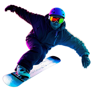 Snowboarder Silhouette PNG hwg PNG image with transparent background