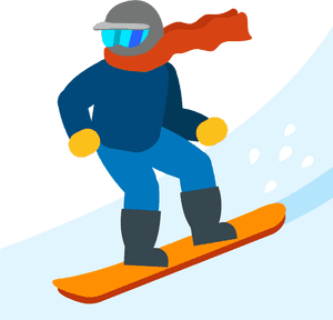 Snowboarderin Actionon Slope PNG image with transparent background