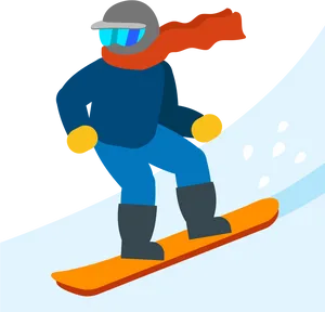 Snowboarderin Actionon Slope PNG Image