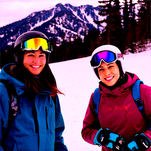 Snowboarding Friends PNG 06232024 PNG image with transparent background