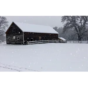 Snowfall On Farm Png Ngg PNG Image