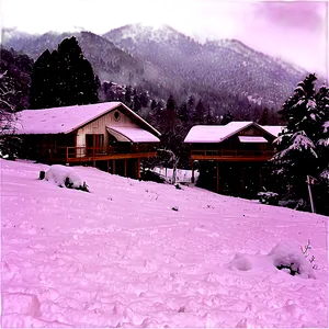 Snowfall On Mountainside Village Png Rcs PNG Image