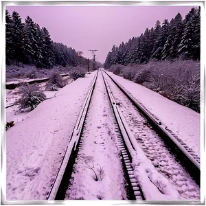 Snowfall On Railway Tracks Png 44 PNG Image