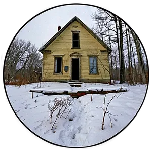 Snowfall Over Abandoned House Png Efd69 PNG Image