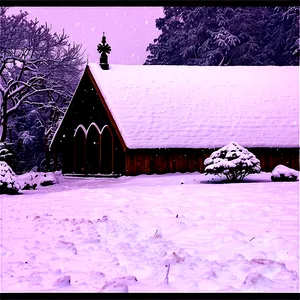 Snowfall Over Cathedral Png 91 PNG Image