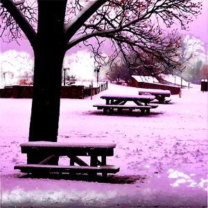 Snowfall Over Picnic Area Png Irx PNG Image