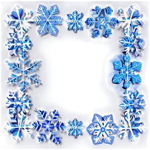 Snowflake Christmas Border PNG roa84 PNG