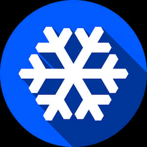 Snowflake Icon Blue Background PNG image with transparent background