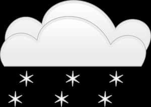 Snowflakes Falling From Cloud Clipart PNG image with transparent background