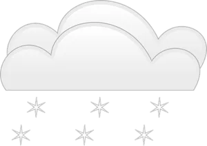 Snowflakes Falling From Cloud Clipart PNG Image