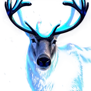 Snowy Caribou Portrait Png Lgu PNG Image