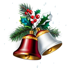 Snowy Christmas Bells Png Ppd PNG Image