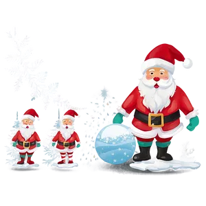 Snowy Christmas Eve Santa Png Ucw PNG Image