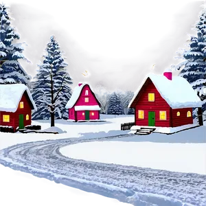 Snowy Christmas Eve Village Png Ovy91 PNG Image