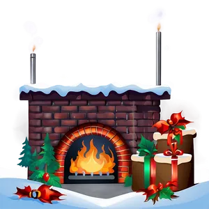 Snowy Christmas Fireplace Hearth Png 77 PNG Image