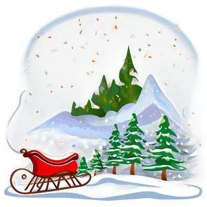 Snowy Christmas Sleigh Scene Png 06292024 PNG Image