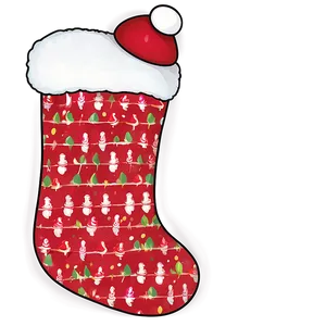 Snowy Christmas Stocking Png 06252024 PNG Image