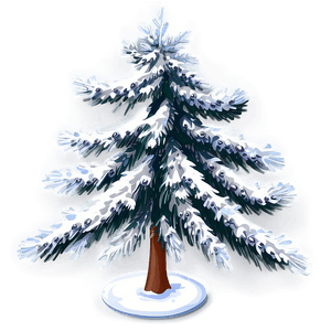 Snowy Christmas Tree PNG 06272024 PNG