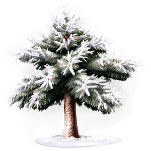 Snowy Christmas Tree PNG 14 PNG