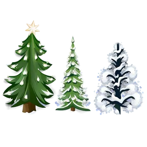 Snowy Christmas Trees Png Tbo25 PNG Image