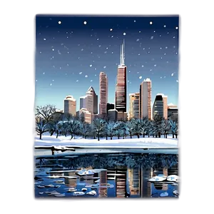 Snowy City Skyline Png Lxt26 PNG Image