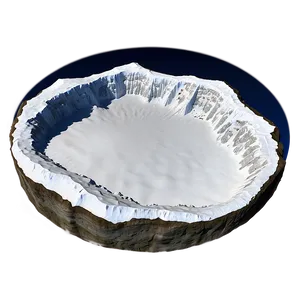 Snowy Crater Mountain Top Png Akw PNG Image