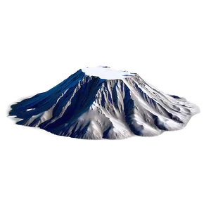 Snowy Crater Mountain Top Png Wus PNG Image