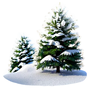 Snowy Evergreen Tree Png Cjr PNG Image