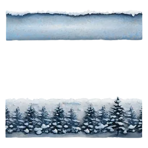 Snowy Landscape Border Png Bca38 PNG Image