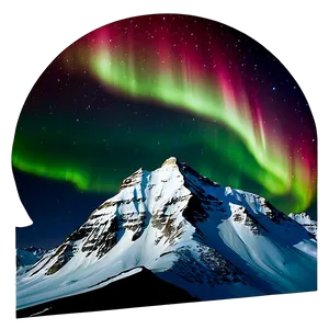 Snowy Mountain And Northern Lights Png 06252024 PNG Image