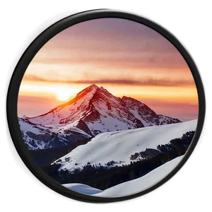 Snowy Mountain And Sunrise Glow Png 26 PNG Image