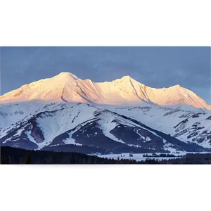 Snowy Mountain During Sunset Png 06252024 PNG Image