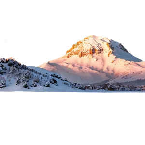 Snowy Mountain During Sunset Png 06252024 PNG Image