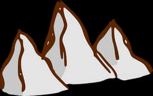 Snowy_ Mountain_ Range_ Cartoon PNG image with transparent background